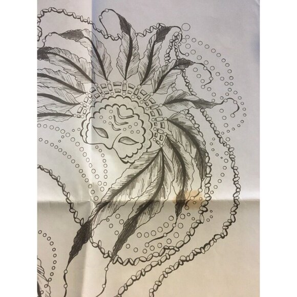 4316 Tri Chem Mardi Gras Mask Pre-Shaded Iron Transfer 21x6" - Picture 3 of 11